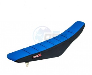 Product image: Crossx - M308-3BLBBL - Saddle Cover SUZUKI RM 85 02-20 TOP BLUE- SIDE BLACK-STRIPES BLUE (M308-3BLBBL) 