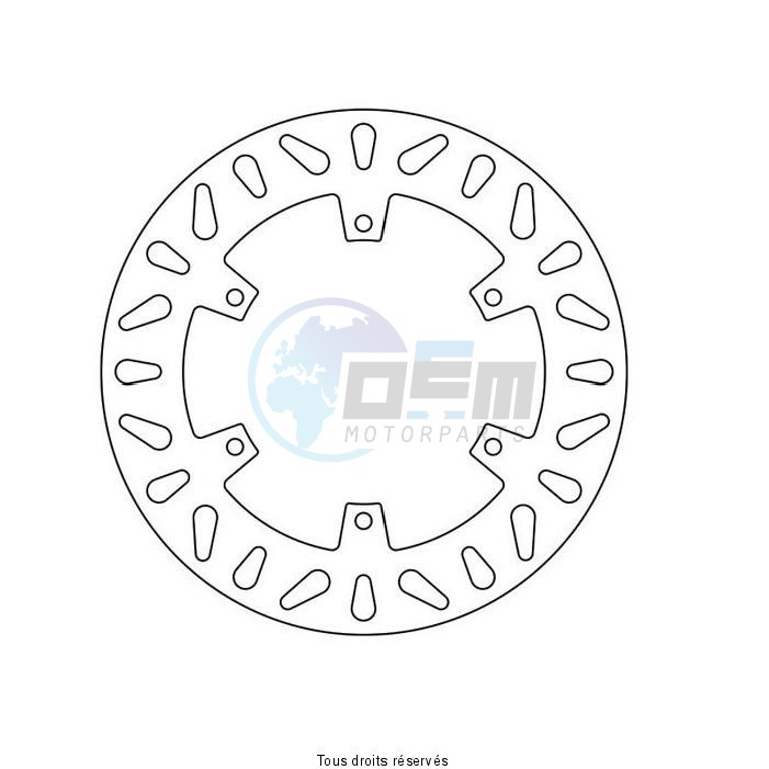 Product image: Sifam - DIS1233 - Brake Disc Aprilia Ø220x124x110,5  Mounting holes 6xØ6,5 Disk Thickness 5  0