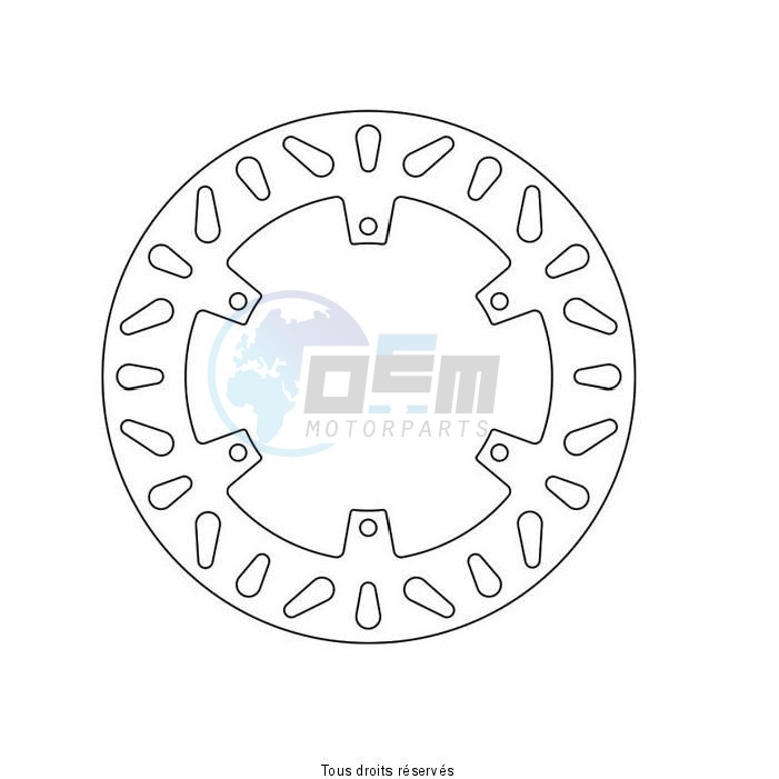 Product image: Sifam - DIS1233 - Brake Disc Aprilia Ø220x124x110,5  Mounting holes 6xØ6,5 Disk Thickness 5  1