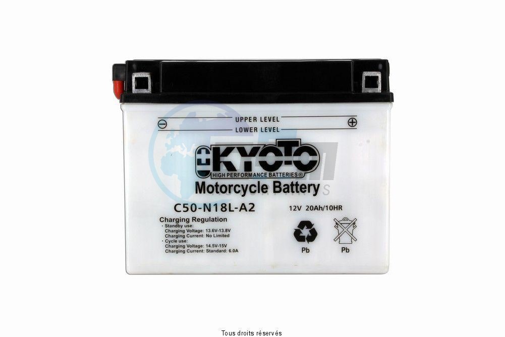 Product image: Kyoto - 712201 - Battery Y50-n18l-a2=la L 206mm  W 91mm  H 164mm 12v 20ah Acid 1,27l  1