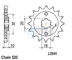 Product image: Esjot - 50-32067-14 - Sprocket Cagiva - 520 - 14 Teeth -  Identical to JTF711 - Made in Germany 