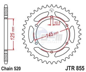 Product image: Esjot - 50-32042-46 - Chainwheel Steel TT Yamaha - 520 - 46 Teeth - Made in Germany 