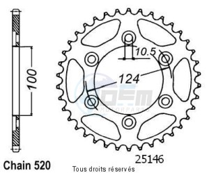 Product image: Sifam - 25146CZ39 - Chain wheel rear Ducati 900 Monster Z3   Type 520/Z39 