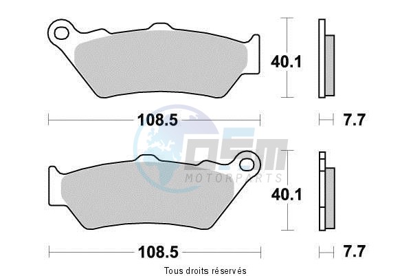 Product image: Kyoto - S1958 - Brake Pad Kyoto Semi-Metal   S1958  1