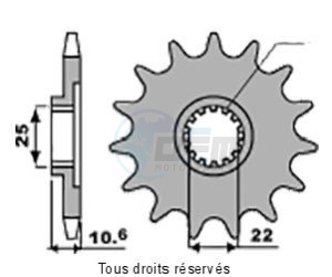 Product image: Sifam - 12471CZ15 - Sprocket MV Agusta      15 teeth   TYPE : 525 