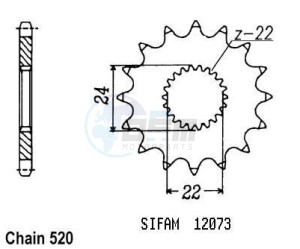 Product image: Esjot - 50-32056-17 - Sprocket Aprilia - 520 - 17 Teeth -  Identical to JTF394 - Made in Germany 