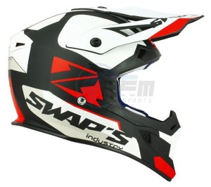 Product image: Swaps - CSW2G6104 - Helmet Cross BLUR S818 - Black/White/Red Mat - Size L 