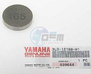 Product image: Yamaha - 3LD12168M100 - PAD, ADJUSTING (1.65) 1.65 MM   0