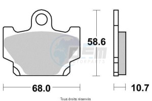 Product image: Vesrah - VD235 - Brakepad Vesrah Organic 