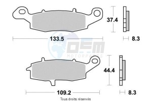 Product image: Sifam - S1435N - Brake Pad Sifam Sinter Metal   S1435N 