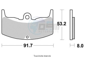 Product image: Vesrah - VD129/2JL - Brake Pad Vesrah Sinter Metal      VD129/2JL 