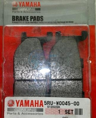 Product image: Yamaha - 5RUW00450000 - BRAKE PAD KIT  0