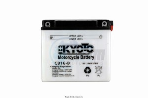 Product image: Kyoto - 712161 - Battery Yb16-b L 176mm  W 101mm  H 156mm 12v 19ah Acid 1,18l 