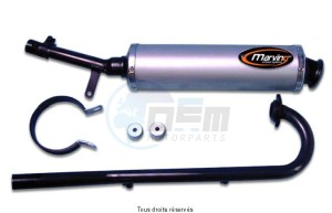 Product image: Marving - 01SEKY37 - Exhaust ATV LINE KXR 250 2004 > Complete exhaust pipe  Approvede Exhaust Damper Rond Ø100 Alu 