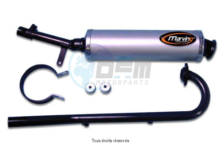 Product image: Marving - 01SEKY37 - Exhaust ATV LINE KXR 250 2004 > Complete exhaust pipe  Approvede Exhaust Damper Rond Ø100 Alu  0