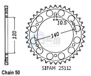 Product image: Esjot - 50-35040-39 - Chainwheel Steel Suzuki - 530 - 39 Teeth -  Identical to JTR499 - Made in Germany 