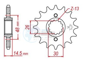 Product image: Esjot - 50-35004-18 - Sprocket Honda - 530 - 18 Teeth -  Identical to JTF339 - Made in Germany 