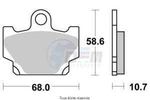 Product image: Vesrah - VD235JL - Brake Pad Vesrah Sinter Metal      VD235JL 