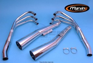 Product image: Marving - 01H5004 - Exhaust 6/2 MASTER CBX PROLINK Complete exhaust pipe  Approvede Exhaust Damper Chrome  