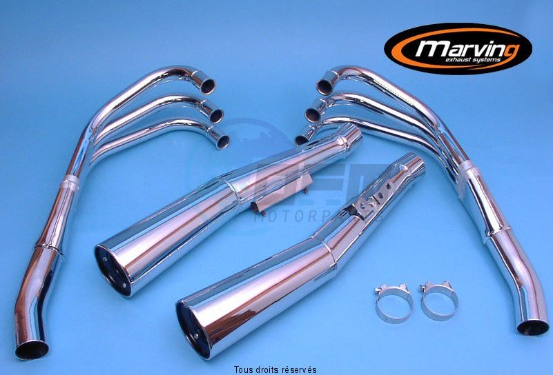 Product image: Marving - 01H5004 - Exhaust 6/2 MASTER CBX PROLINK Complete exhaust pipe  Approvede Exhaust Damper Chrome   0