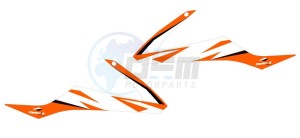 Product image: Swaps - KDOKT1 - Kit Deco original - KTM EXC - 2017/2018 Orange 