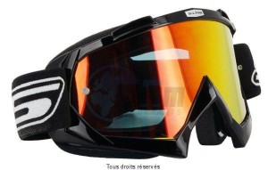 Product image: S-Line - GOGGLECROS27 - Goggles MX Cross ECO Black strap Black, Screen iridium and transparent 