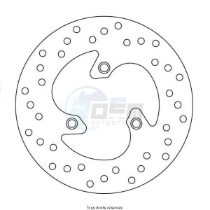 Product image: Sifam - DIS1135W - Brake Disc Peugeot Ø180x80x58,5  Mounting holes 3xØ8,5 Disk Thickness 3,5 