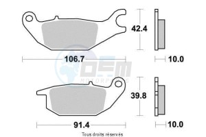 Product image: Vesrah - VD167JL - Brake Pad Vesrah Sinter Metal      VD167JL 