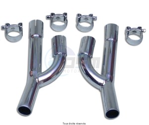 Product image: Marving - 01K2052 - Link Pipe Z400/500/550 Not Approved Chrome  