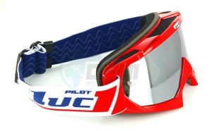 Product image: luc1 - GOGGLECROS36 - Cross Glasses PILOT - TEAM LUC1 - Red - Visor Iridium Chrome +pinlock transparent 