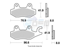 Product image: Vesrah - VD250JL - Brake Pad Vesrah Sinter Metal      VD250JL 