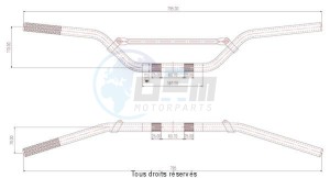 Product image: Sifam - GUIMT32-6 - Handlebar Quad + Handlebar Length: 795mm/Height: 110mm Ø : 22,2mm + Handlebar pad 