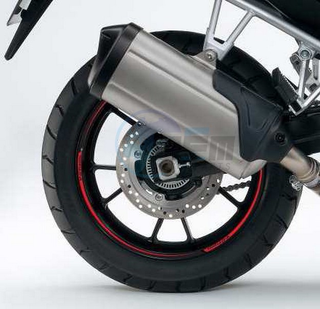 Product image: Suzuki - 990D0-31JR6-PAD - Rear wheel striping red V-Strom  0