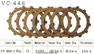 Product image: Kyoto - VC446 - Clutch Plate kit complete Kx125 B2/C1 83-84   