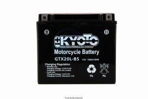 Product image: Kyoto - 712340 - Battery Ytx20l-bs - Ss Entr. Acid L 175mm  W  87mm  H 155mm 12v 18ah Acid 0,93l 