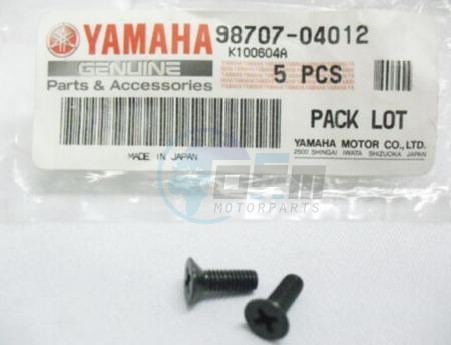 Product image: Yamaha - 987070401200 - SCREW, FLAT HEAD   0