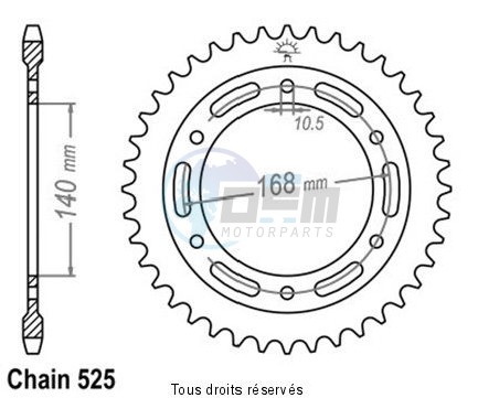Product image: Esjot - 25284CZ47 - Chain wheel rear F 800 R mounting holes Fixation Ø 10.5mm Type 525/Z47  0