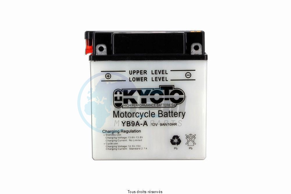 Product image: Kyoto - 712095 - Battery Yb9a-a L 137mm  W 76mm  H 154mm 12v 9ah Acid 0,6l  1