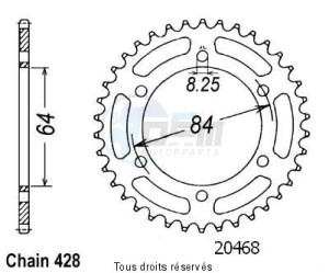 Product image: Sifam - 20468CZ53 - Chain wheel rear Dr 125 Se 96-98   Type 428/Z53 
