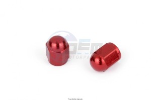 Product image: Kyoto - KP120 - Tyre Valve Cap Hexagonal Color Red for 1 pair 