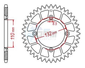 Product image: Esjot - 51-15203-49 - Chainwheel Alu TT KTM - 428 - 49 Teeth -  Identical to JTA895 - Made in Germany 