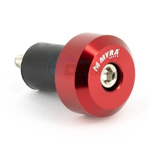 Product image:  - EMBOU84 - Bar ends Conical Ø17 Anodiseerd Red 