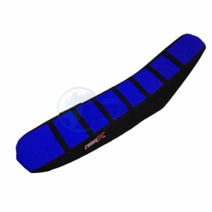 Product image: Crossx - M1014-3BLBB - Saddle Cover TM MX 85 08-20 TOP BLUE- SIDE BLACK-STRIPES BLACK (M14-3BLBB) 