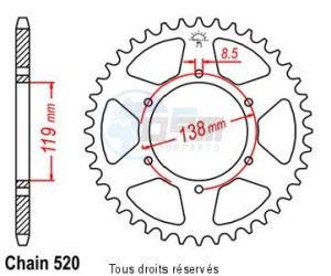 Product image: Sifam - 20213CZ48 - Chain wheel rear Husaberg Enduro Z48   Type 520/Z48 