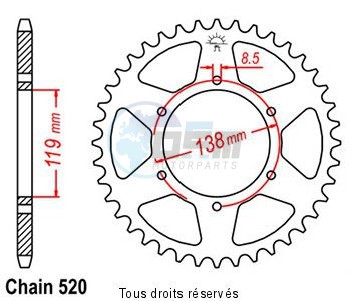 Product image: Sifam - 20213CZ48 - Chain wheel rear Husaberg Enduro Z48   Type 520/Z48  0