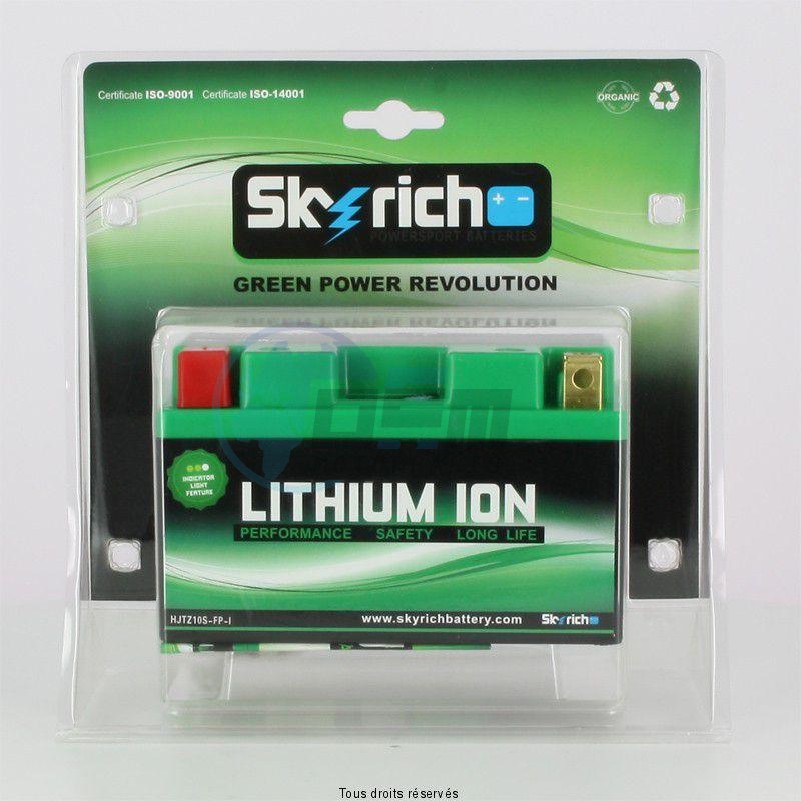 Product image: Skyrich - 612104 - Battery YTZ10S-BS / HJTZ10S-FP-S L 145mm  W 87mm  H  94mm YTZ10S-BS LITHIUM ION   + -  2