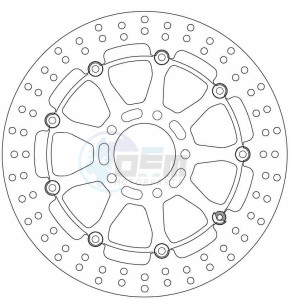 Product image: Ferodo - FMD0349RX - Brake Disc Floating SUZUKI - Approval TÜV 