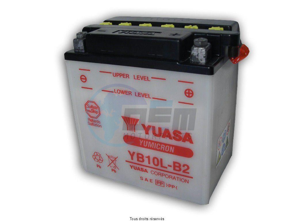 Product image: Yuasa - 812101 - Battery Yb10l-b2 L 136mm  W 91mm  H 146mm 12v 11ah  1