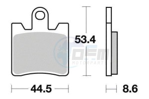 Product image: Ferodo - FDB2085ST - Brakepad Sinter metal Sinter Grip Road - 4 PADS PER CALIPER 