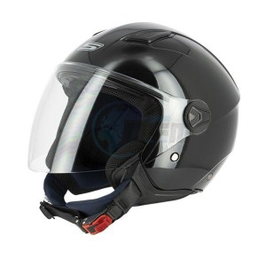 Product image: S-Line - DMJ1G1001 - Helmet Jet S779 LEOV - Black Brillant - Size XS 